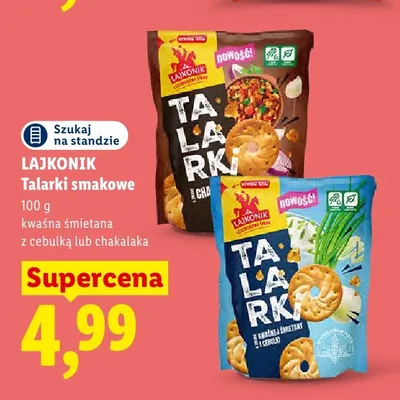 Talarki Lajkonik kwaśna śmietana z cebulką promocja w Lidl