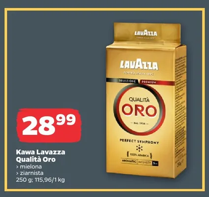 Kawa ziarnista Lavazza Qualità Oro promocja w Netto
