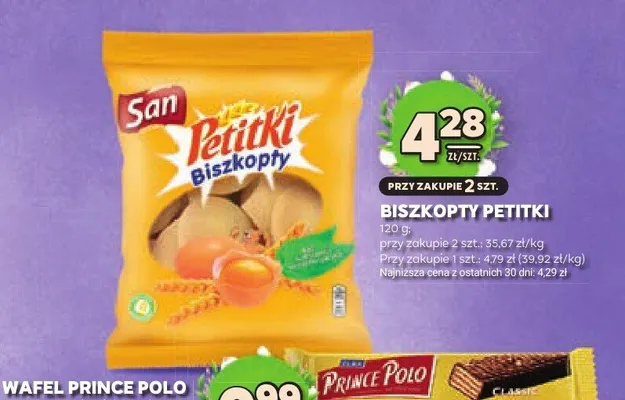 Biszkopty Petitki promocja w Stokrotka