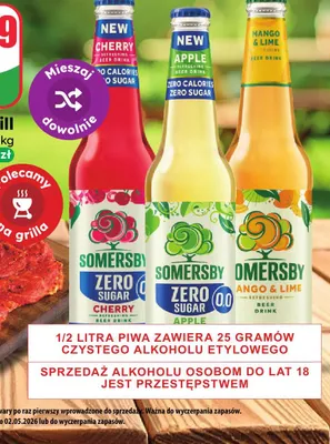 Napój piwny Somersby Apple Zero Sugar promocja w Dino