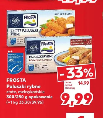 Paluszki rybne złote Frosta promocja w Kaufland