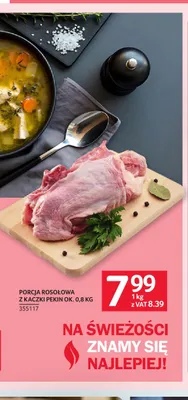 Porcja rosołowa z kaczki Pekin promocja w Selgros