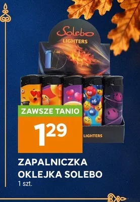 Zapalniczka oklejka Solebo promocja w Stokrotka