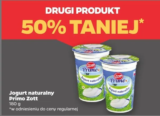 Jogurt naturalny Primo Zott promocja w Netto