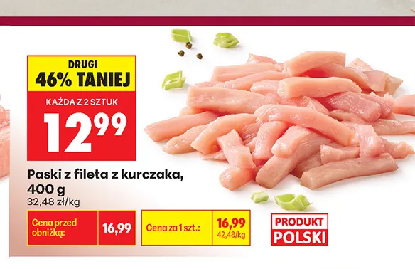 Paski z fileta z kurczaka promocja w Biedronka