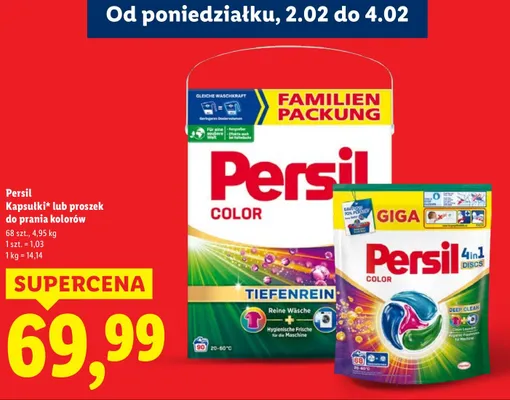 Kapsułki do prania Persil Color promocja w Lidl