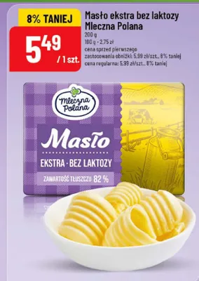 Masło ekstra bez laktozy promocja w POLOmarket