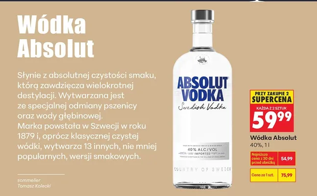 Wódka 1 l promocja w Biedronka