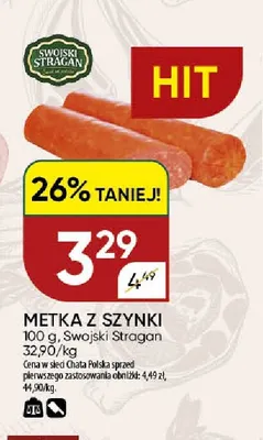 Metka z szynki Swojski Stragan promocja w Chata Polska