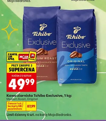 Kawa ziarnista Tchibo Exclusive Medium Roast promocja w Biedronka