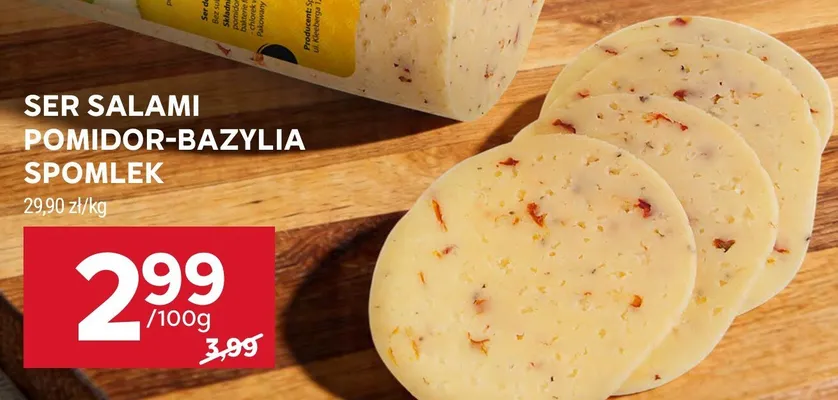 Ser Salami Pomidor-Bazylia Spomlek promocja w Stokrotka