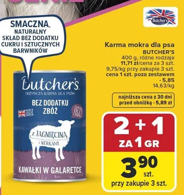 Karma mokra dla psa BUTCHER'S 400 g promocja w Carrefour
