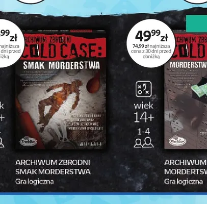 Gra logiczna Archiwum Zbrodni Smak morderstwa promocja w Empik