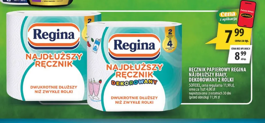 Ręcznik papierowy Regina Najdłuższy Biały promocja w Arhelan