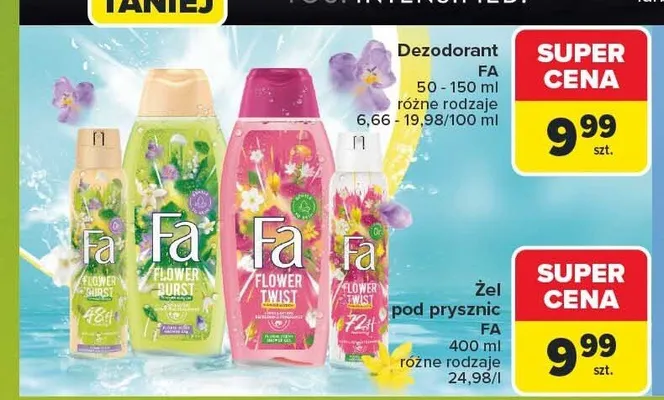Dezodorant w sprayu Fa Flower Burst promocja w Carrefour Market