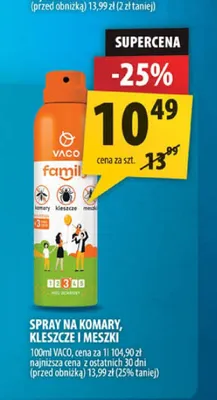Spray na komary kleszcze i meszki Vaco Family promocja w Arhelan