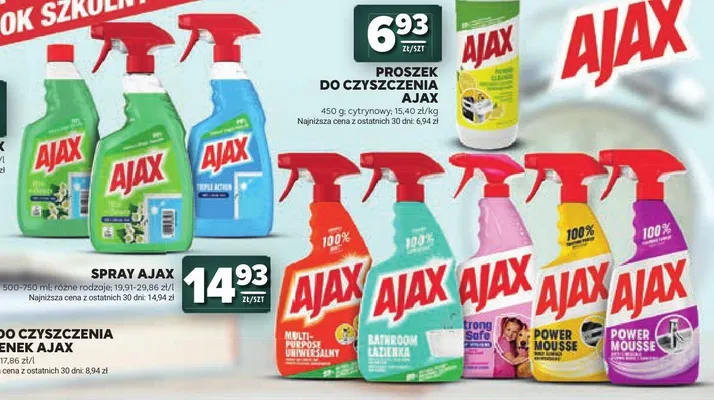 Spray czyszczący Ajax Strong & Safe promocja w Stokrotka