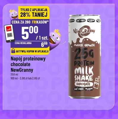 Napój proteinowy chocolate NewGranny promocja w POLOmarket