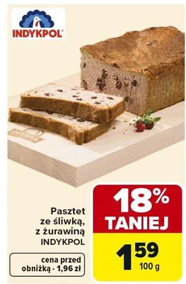 Pasztet ze śliwką z żurawiną INDYKPOL promocja w Carrefour Market