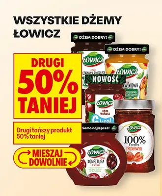 Wszystkie dżemy Łowicz DRUGI -50% promocja w Biedronka