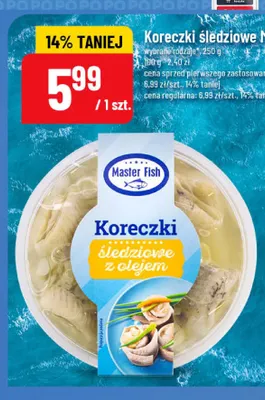 Koreczki śledziowe z olejem Master Fish promocja w POLOmarket