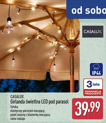 Girlanda świetlna LED pod parasol promocja w Aldi
