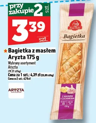 Bagietka z masłem promocja w TOPAZ