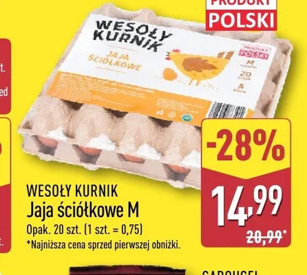 Jaja ściółkowe klasa M Wesoły Kurnik promocja w Aldi