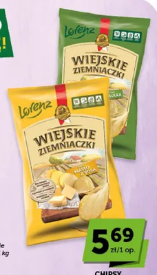 Chipsy Wiejskie Ziemniaczki Masło z solą Lorenz promocja w Euro Sklep