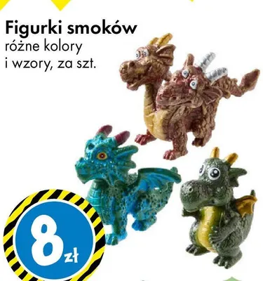 Figurki smoków różne kolory i wzory promocja w Tedi