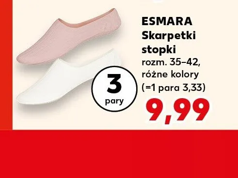 Skarpetki stopki Esmara 3-pak promocja w Kaufland