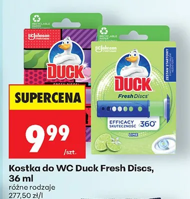 Kostka do WC Fresh Discs różne rodzaje promocja w Biedronka