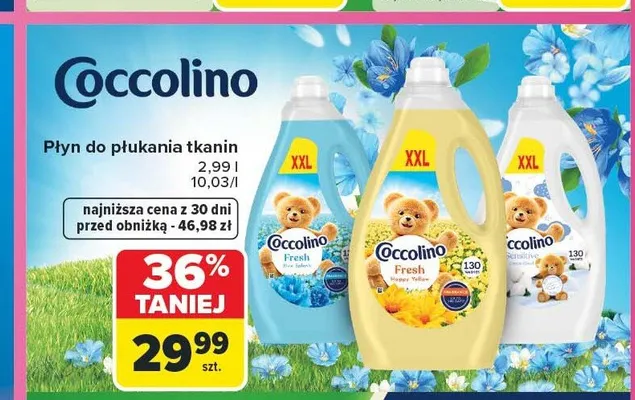 Płyn do płukania tkanin Coccolino promocja w Carrefour