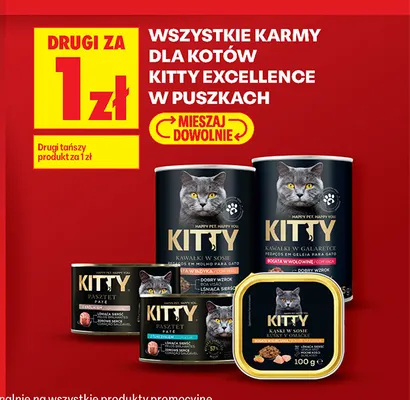 Karma dla kotów Kitty Kąski w sosie bogata w kurczaka promocja w Biedronka