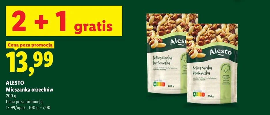 Mieszanka orzechów Alesto promocja w Lidl