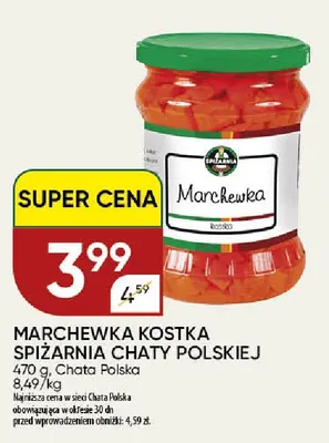 Marchewka kostka Spiżarnia Chaty Polskiej promocja w Chata Polska