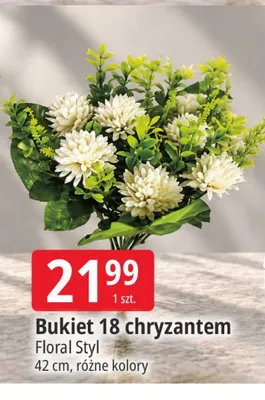 Bukiet 18 chryzantem Floral Styl promocja w Leclerc
