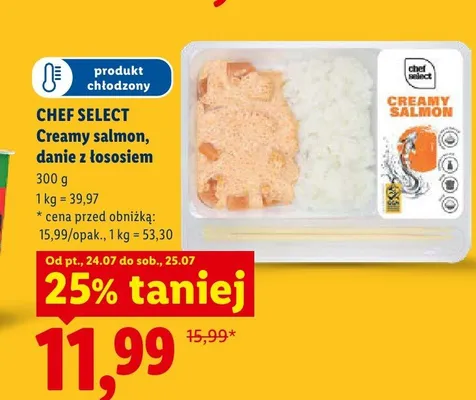 Danie z łososiem Chef Select Creamy salmon promocja w Lidl