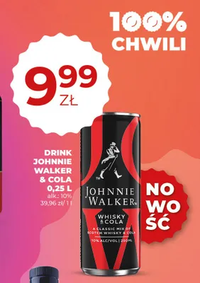 Drink Johnnie Walker & Cola promocja w Duży Ben