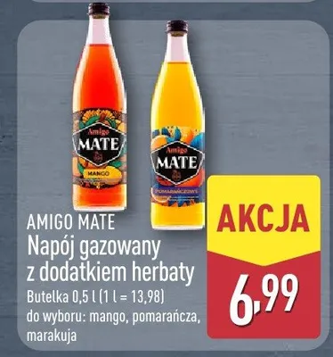 Napój gazowany z dodatkiem herbaty do wyboru: mango, pomarańcza, marakuja promocja w Aldi