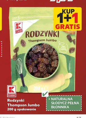 Rodzynki Thompson Jumbo K-Classic promocja w Kaufland