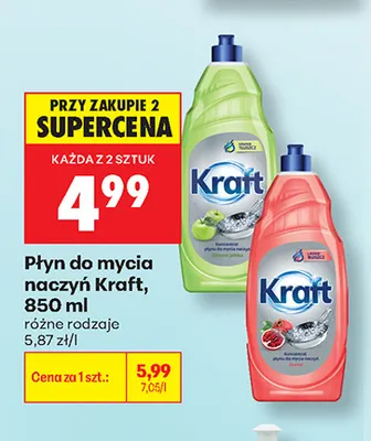 Płyn do mycia naczyń Kraft promocja w Biedronka
