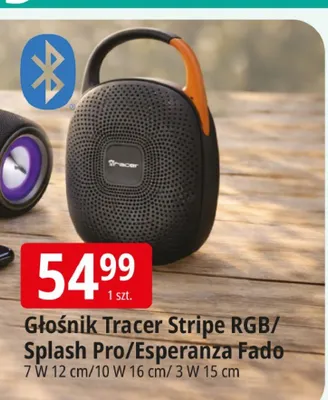 Głośnik Tracer Stripe RGB/Splash Pro/Esperanza Fado promocja w Leclerc