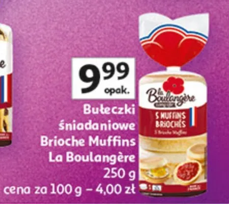 Bułeczki drożdżowe Brioche Muffins promocja w Auchan