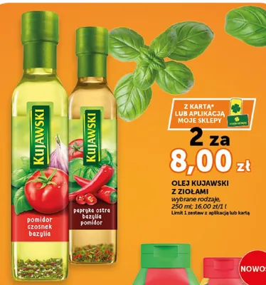 Olej Kujawski z ziołami pomidor czosnek bazylia promocja w Groszek