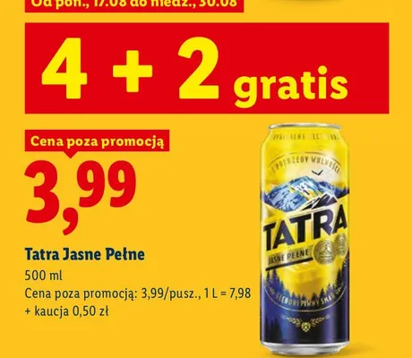Piwo Tatra promocja w Lidl