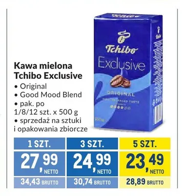 Kawa mielona Tchibo Exclusive Original promocja w Makro