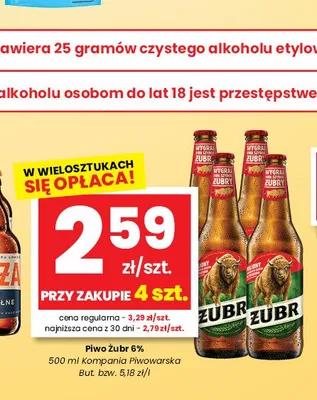Piwo Żubr promocja w emma MARKET