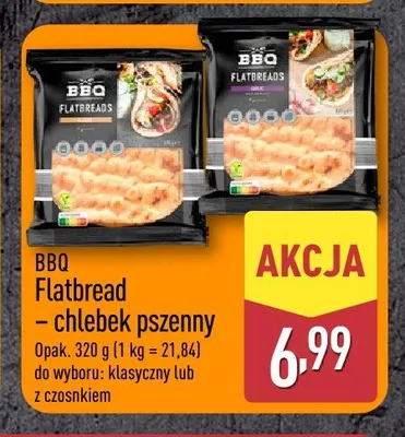 Flatbread chlebek pszenny klasyczny BBQ promocja w Aldi