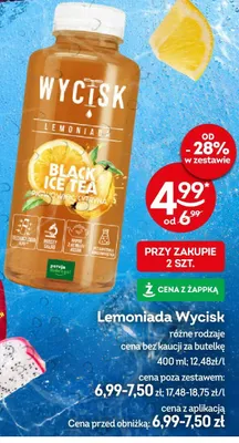 Lemoniada Wycisk Black Ice Tea pigwowiec cytryna promocja w Żabka